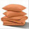 Rust Striped Bedding Duvet Cover Set