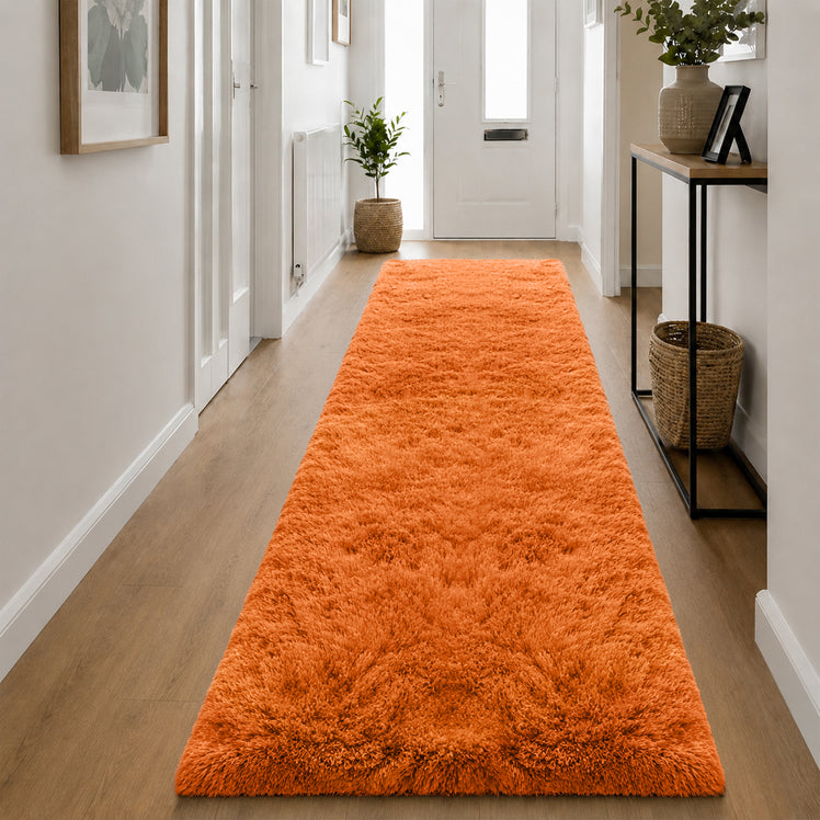 Fluffy Large Shaggy Rug Rust