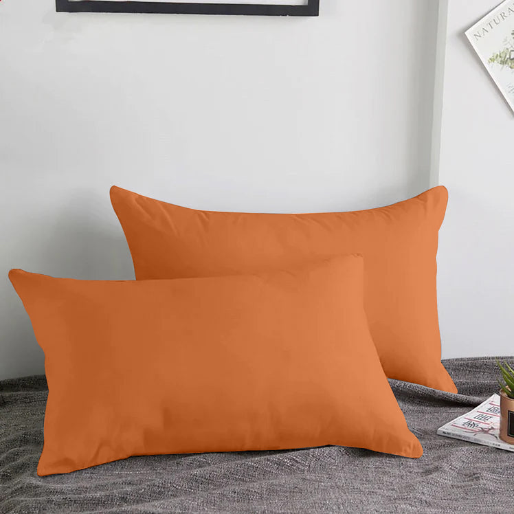 Rust Pillow Cases Pair