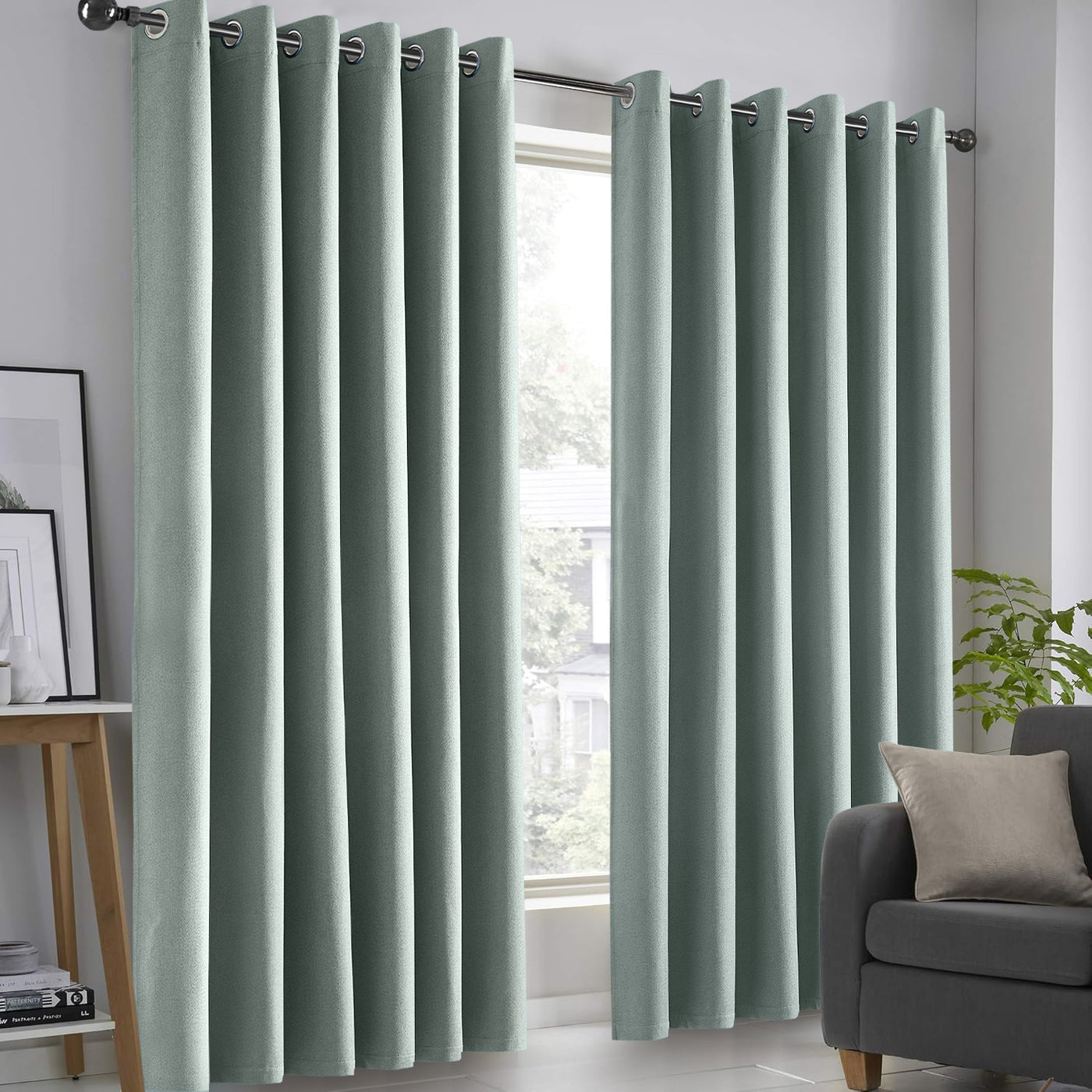 Heavy Thermal Blackout Linen Curtains For Bedroom