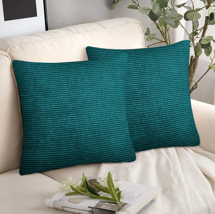 Cushion Covers Velvet Striped Soft Corduroy