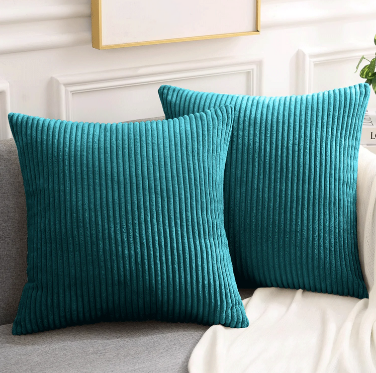 Cushion Covers Velvet Striped Soft Corduroy