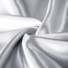 Silver Satin Silk Pillowcases Pair