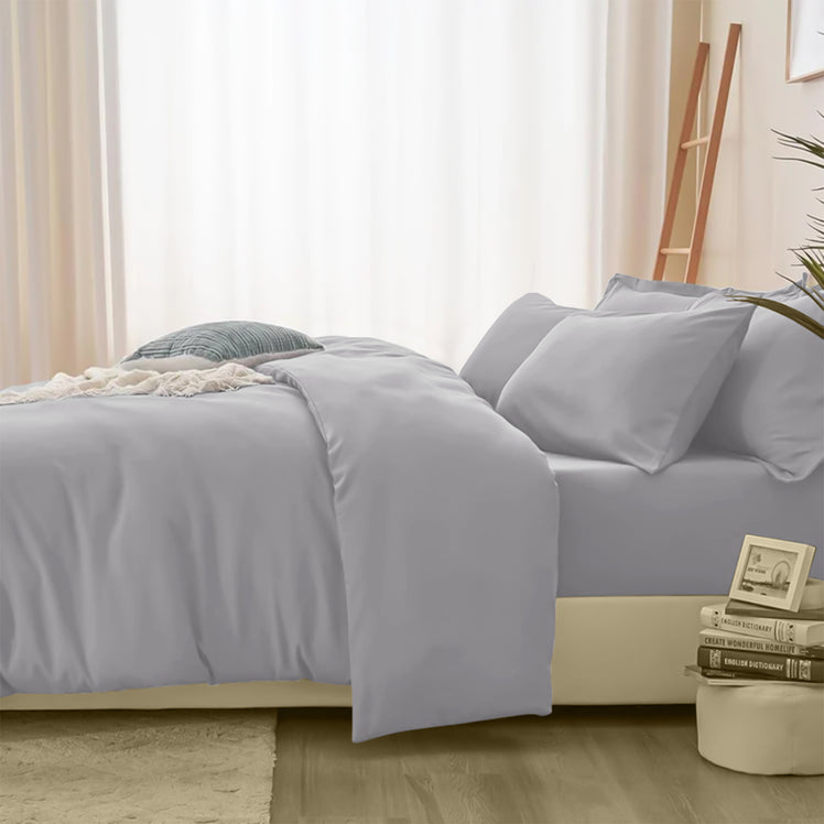 4 Piece Bedding Set Duvet Cover, Pillowcases & Fitted Sheet