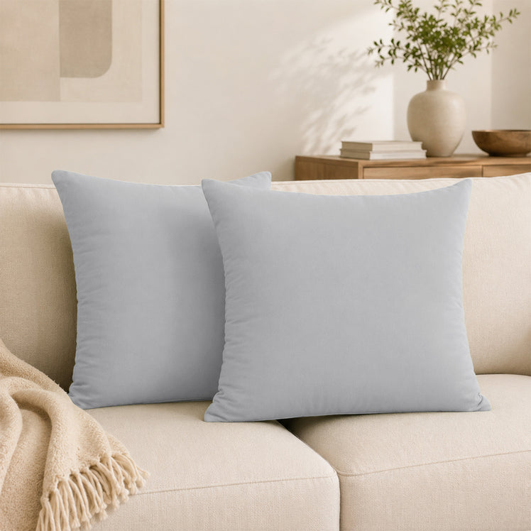 Plain Decorative Sofa Cushion Covers Pair