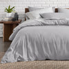 Silver Bedding Duvet Cover Set Plain