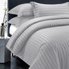 Silver Striped Bedding Duvet Cover Set