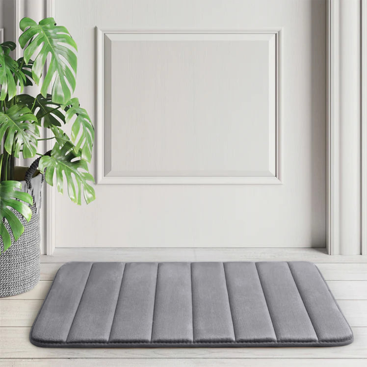 Silver Bath Mat Memory Foam