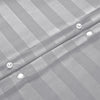 Silver Striped Bedding Duvet Cover Set