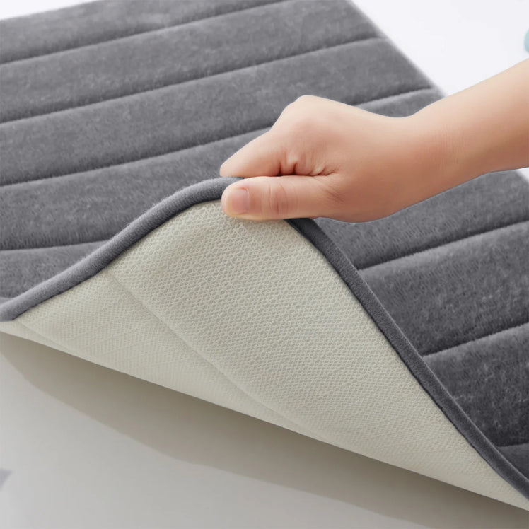 Silver Bath Mat Memory Foam