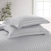 Silver Striped Bedding Duvet Cover Set