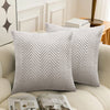 2 & 4 Pack Cushion Covers Chevron Design Velvet Fabric