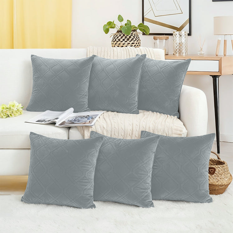 Diamond Embossed Velvet Cushion Covers