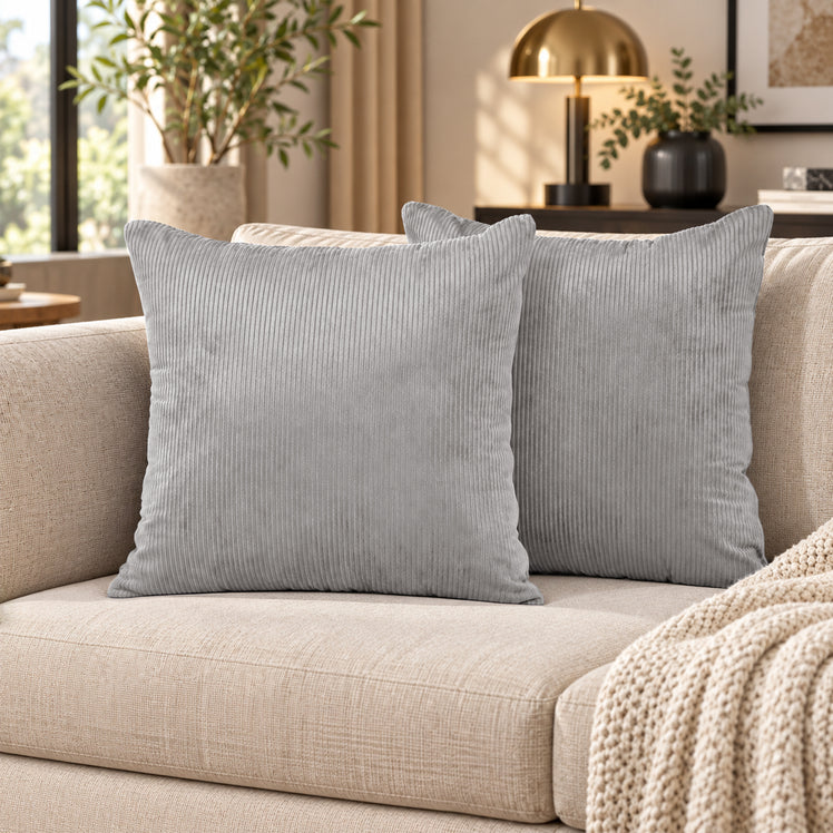 4 Pack Velvet Striped Corduroy Cushion Covers