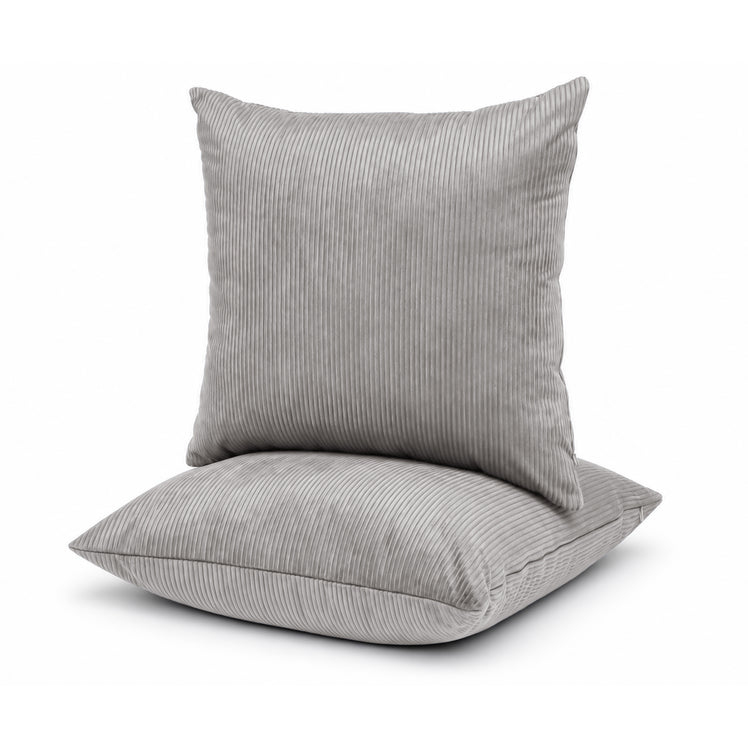 4 Pack Velvet Striped Corduroy Cushion Covers