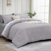 4 Piece Stripe Bedding Set - Duvet Cover, Fitted Sheet & Pillowcases