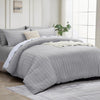 4 Piece Stripe Bedding Set - Duvet Cover, Fitted Sheet & Pillowcases