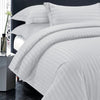 Silver Striped Bedding Duvet Cover Set