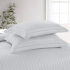 Silver Striped Bedding Duvet Cover Set