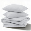Silver Striped Bedding Duvet Cover Set