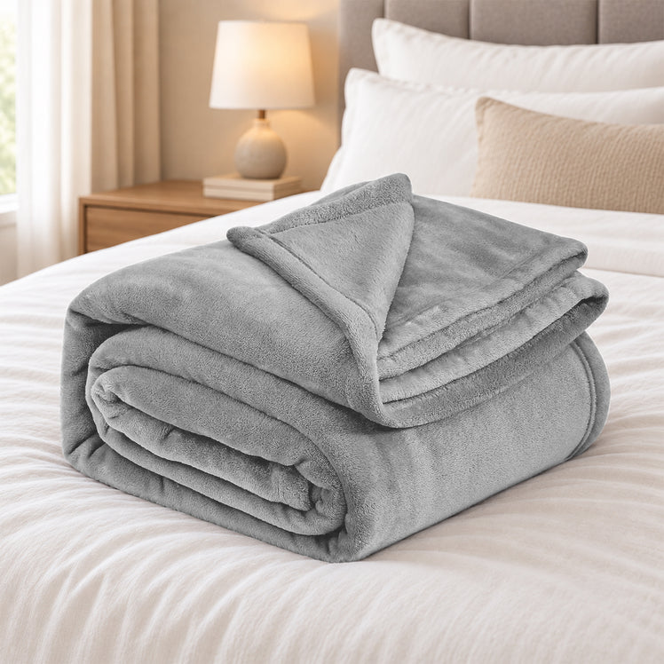 Fleece Throw Blankets Single Double King Size