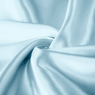 Sky Blue Satin Silk Pillowcases Pair
