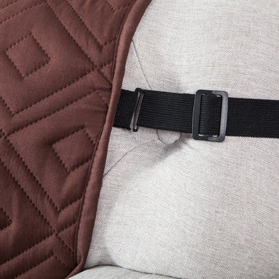 Recliner Sofa Covers Non-Slip Cover Waterproof Brown
