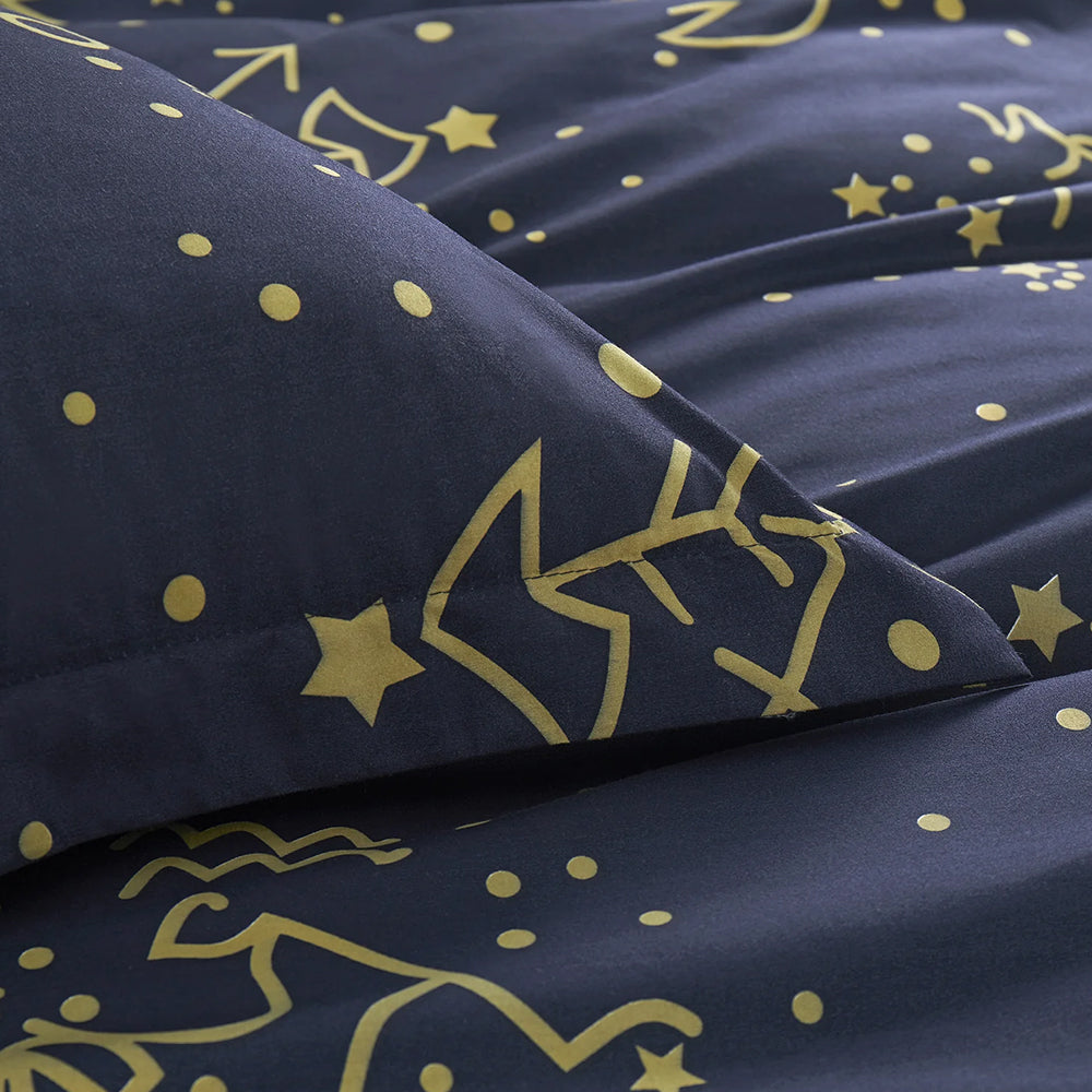 Gold Sparkle Printed Duvet Cover