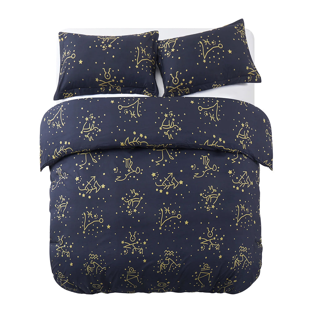 Gold Sparkle Printed Duvet Cover