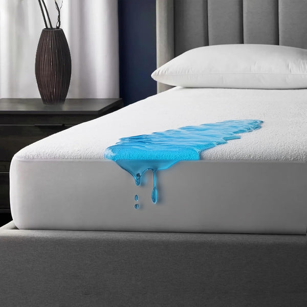 UltraBlock King Size Waterproof Mattress Protector - Soft Cotton Terry Cover UltraBlock King Size Waterproof Mattress Protector - Soft Cotton Terry Cover
