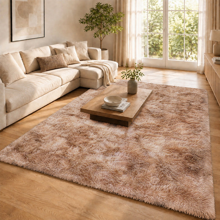 Faux Fur Rug Tie-Dye Shag Carpet
