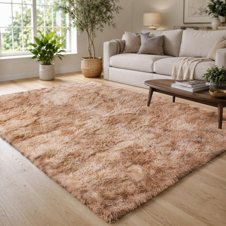 Faux Fur Rug Tie-Dye Shag Carpet