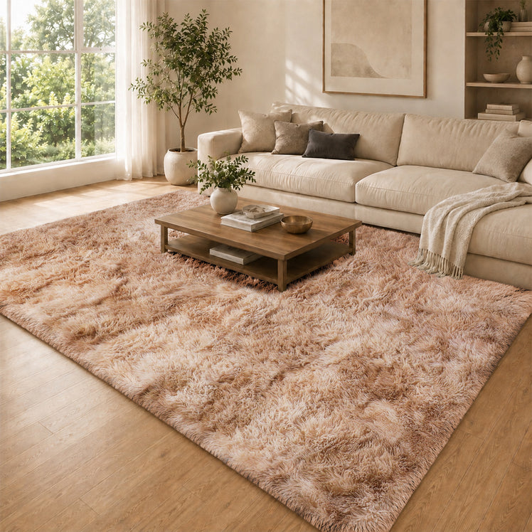Faux Fur Rug Tie-Dye Shag Carpet