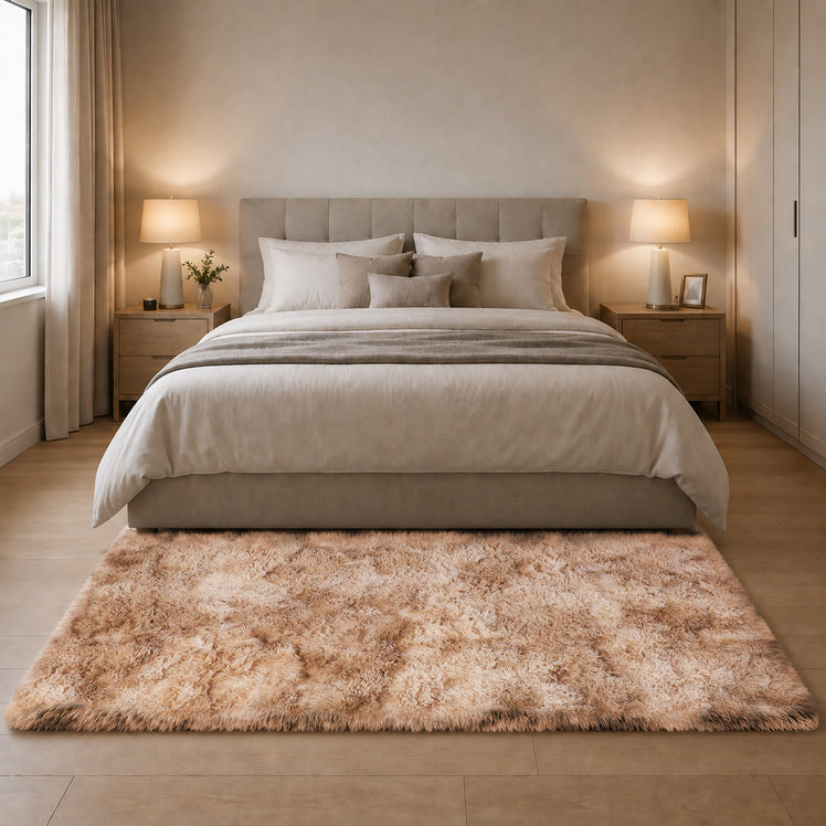 Faux Fur Rug Tie-Dye Shag Carpet