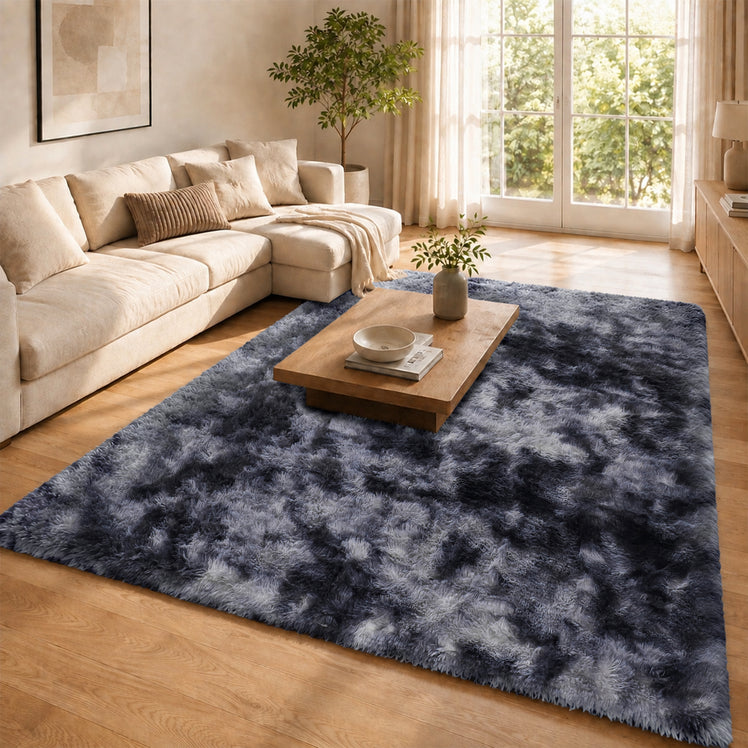 Faux Fur Rug Tie-Dye Shag Carpet