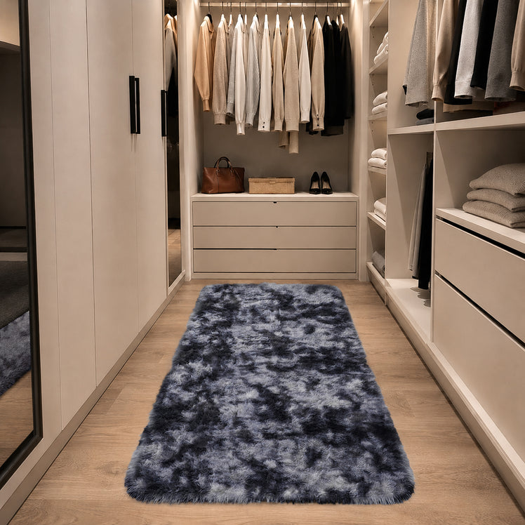 Faux Fur Rug Tie-Dye Shag Carpet