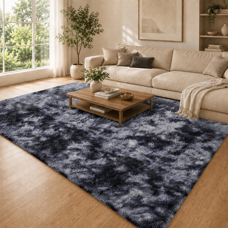 Faux Fur Rug Tie-Dye Shag Carpet