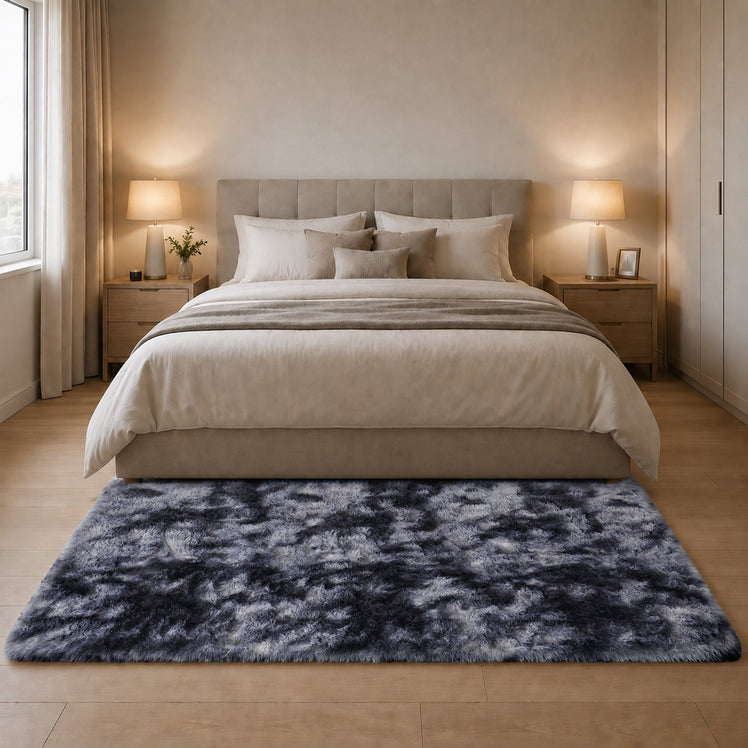 Faux Fur Rug Tie-Dye Shag Carpet