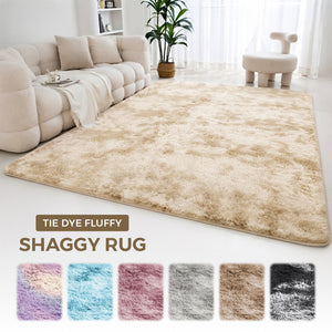 Faux Fur Rug Tie-Dye Shag Carpet