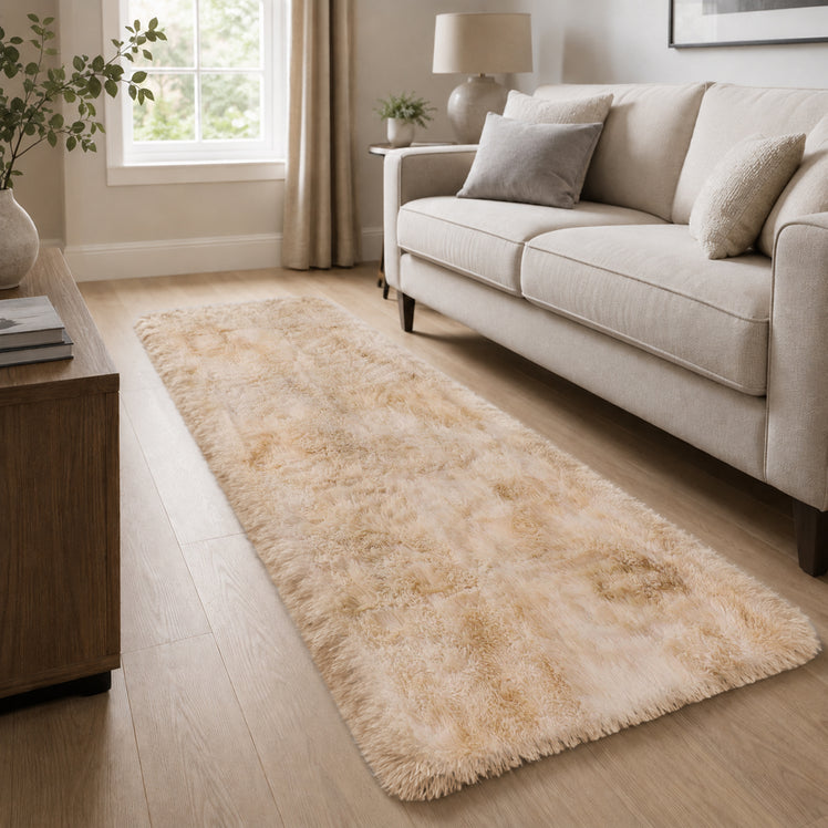 Faux Fur Rug Tie-Dye Shag Carpet