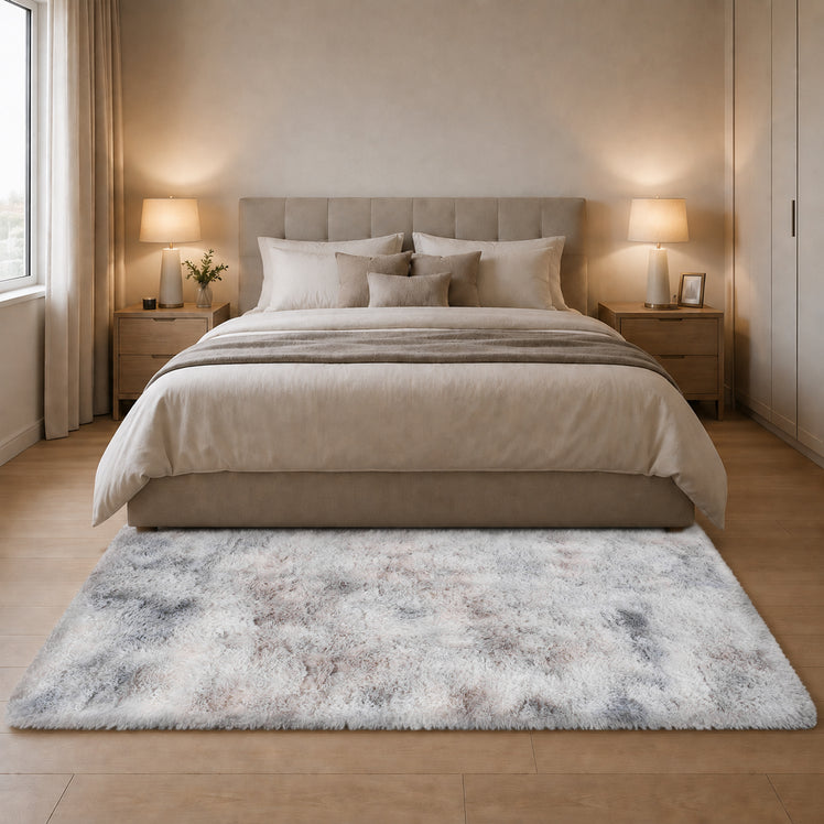 Faux Fur Rug Tie-Dye Shag Carpet