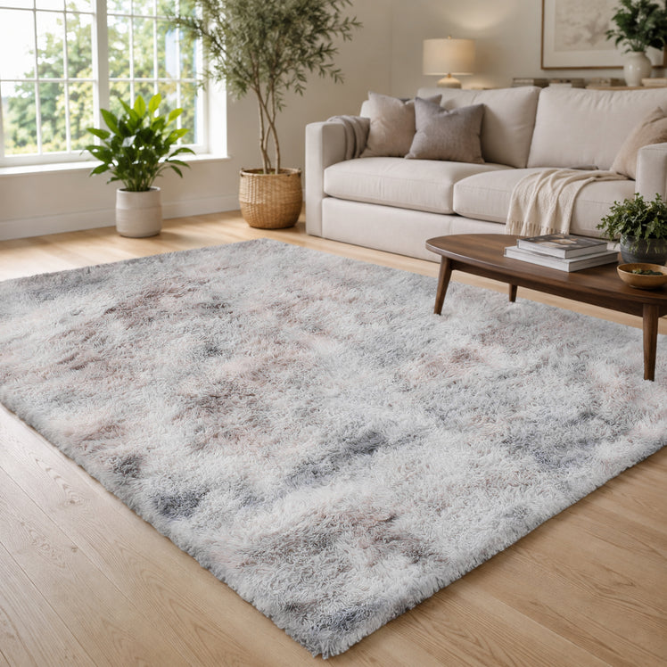 Faux Fur Rug Tie-Dye Shag Carpet