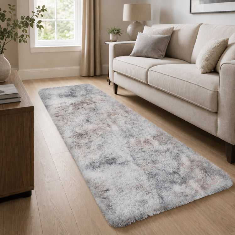 Faux Fur Rug Tie-Dye Shag Carpet