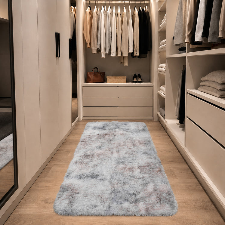 Faux Fur Rug Tie-Dye Shag Carpet