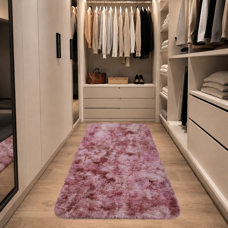 Faux Fur Rug Tie-Dye Shag Carpet