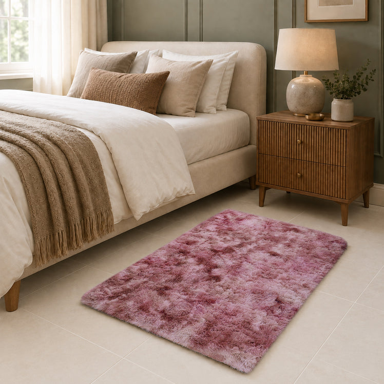Faux Fur Rug Tie-Dye Shag Carpet