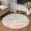 Faux Fur Rug Tie-Dye Shag Carpet