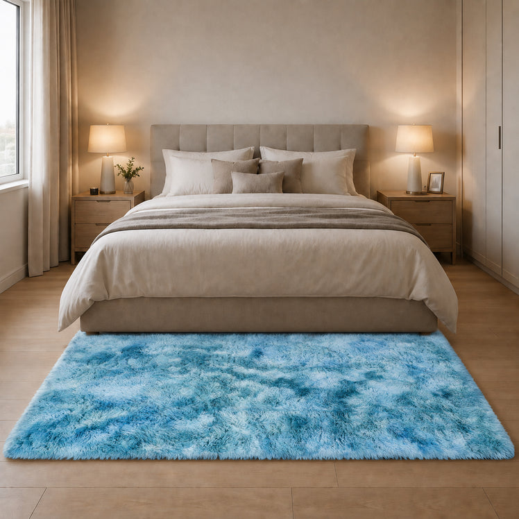 Faux Fur Rug Tie-Dye Shag Carpet