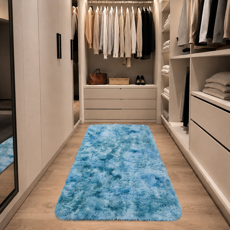 Faux Fur Rug Tie-Dye Shag Carpet