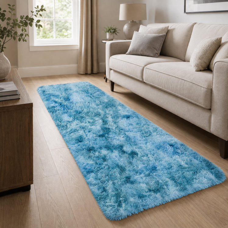 Faux Fur Rug Tie-Dye Shag Carpet